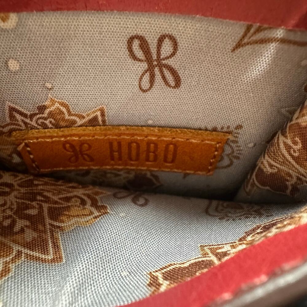 Hobo Token Wallet Phone Crossbody in Red Leather - Picture 7 of 9